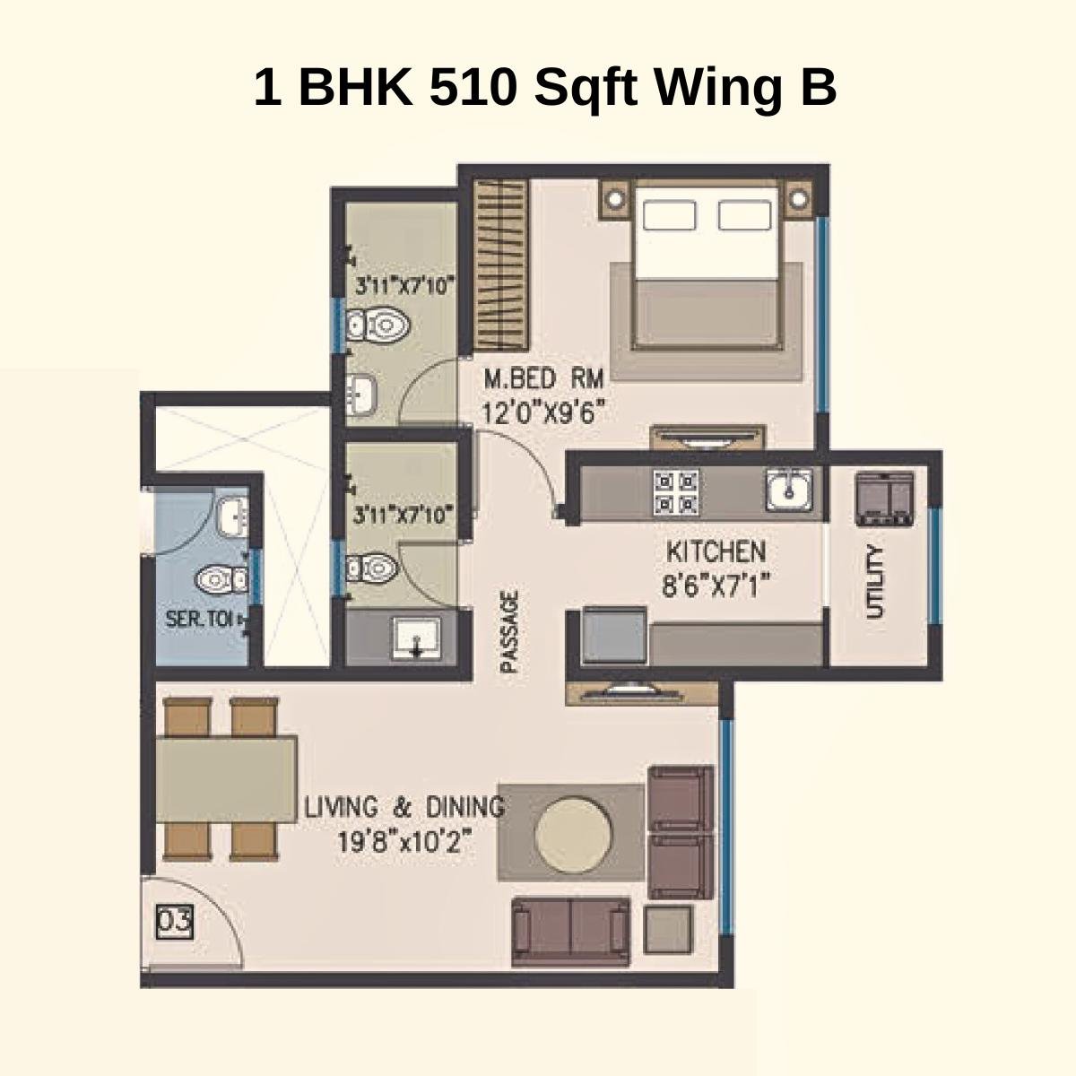 Pride-Panoroma-Typical-Floor-Plan-Wing-B-1-BHK-510-Sqft