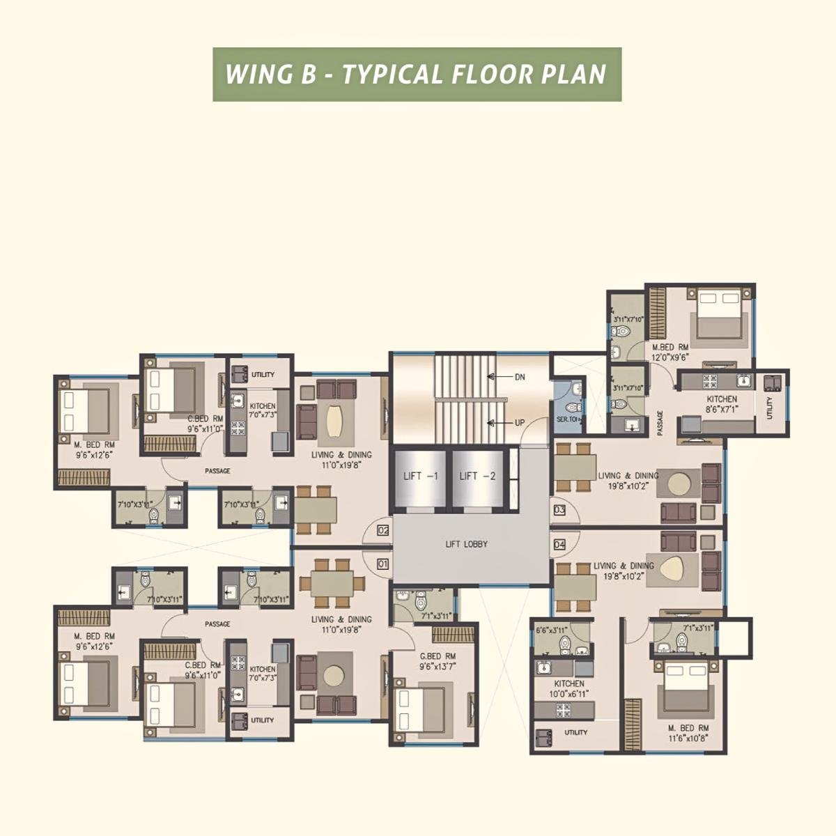 Pride-Panoroma-Typical-Floor-Plan-Wing-B