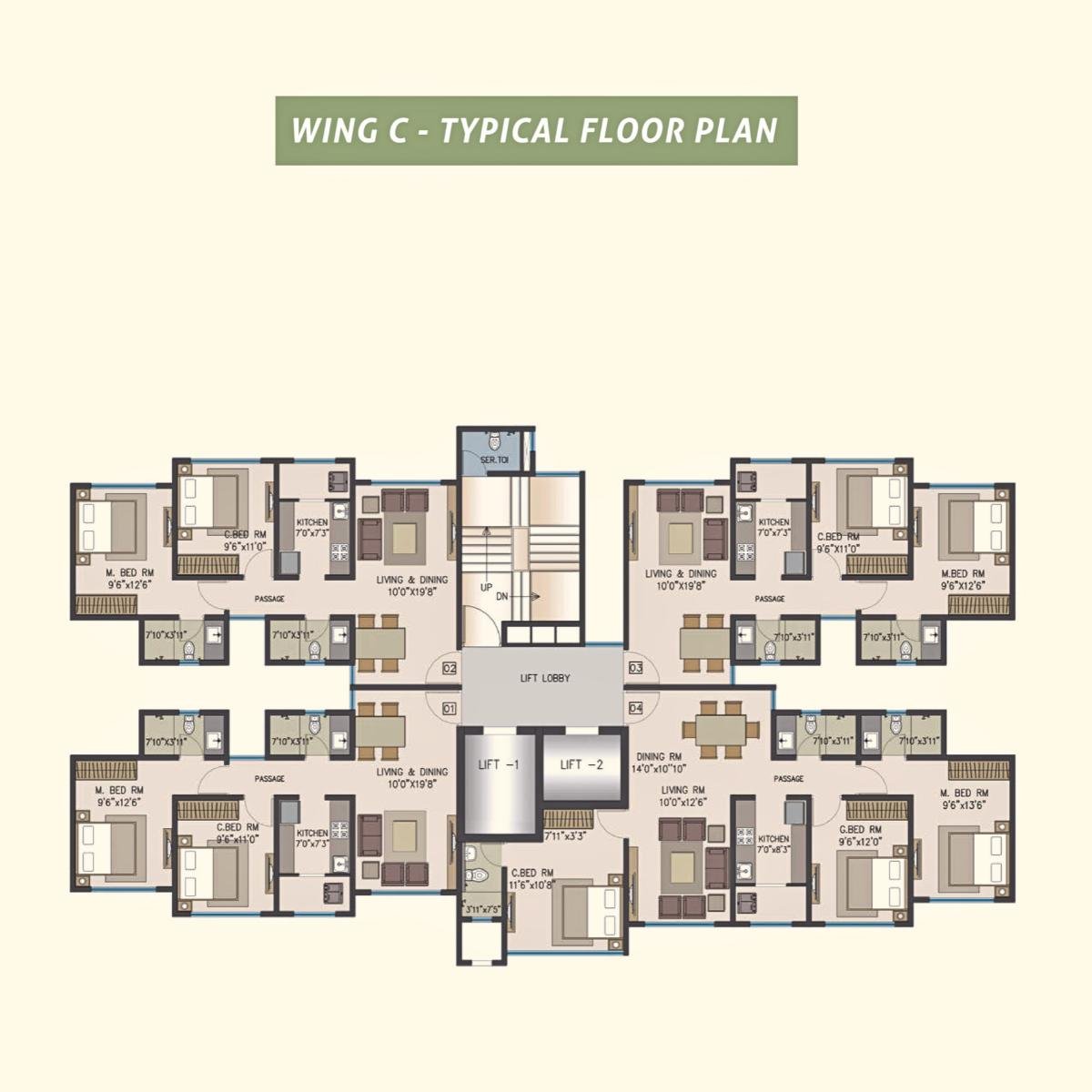 Pride-Panoroma-Typical-Floor-Plan-Wing-C